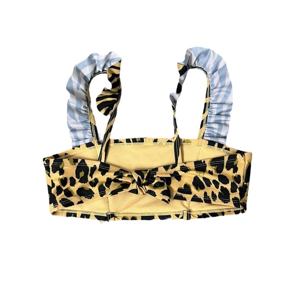 Breaking Waves Kids Swimwear Set in Black and Tan Animal Print - Picture 7 of 10